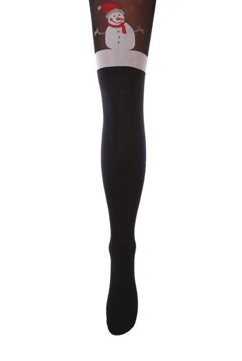 SNOWMAN Тематичні фантазійні колготки TM GIULIA (nero)