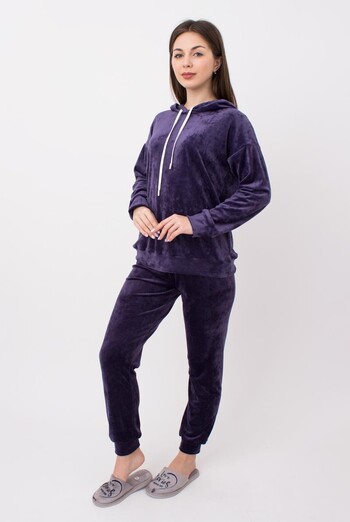 Світшот з капюшоном жіночий Soft winter 4404/080 Giulia (eggplant)