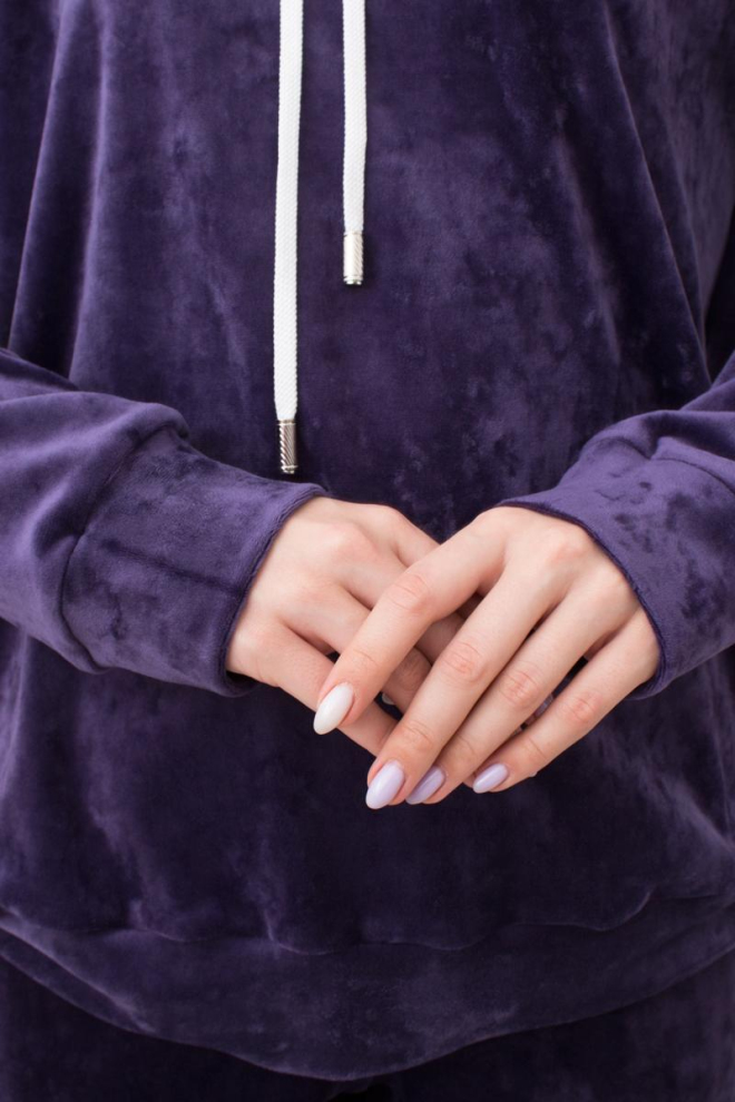 Світшот з капюшоном жіночий Soft winter 4404/080 Giulia (eggplant)