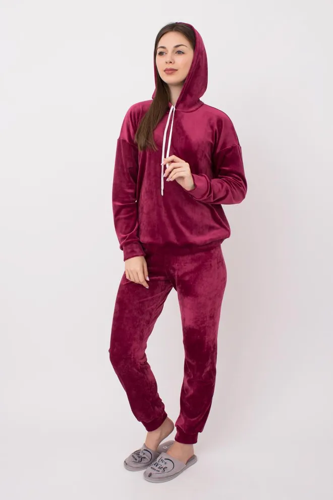 Свитшот с капюшоном женский Soft winter 4404/080 Giulia (burgundi)