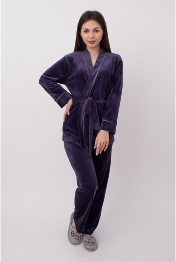Жакет жіночий з поясом Soft winter 4501/080 Giulia (eggplant)