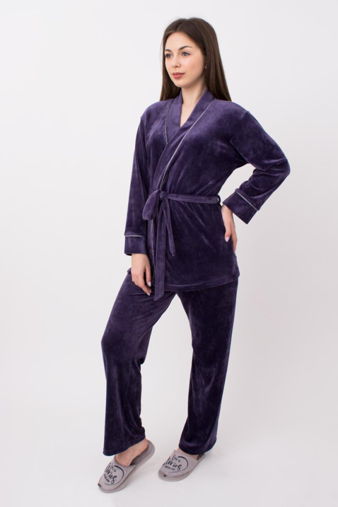 Жакет жіночий з поясом Soft winter 4501/080 Giulia (eggplant)