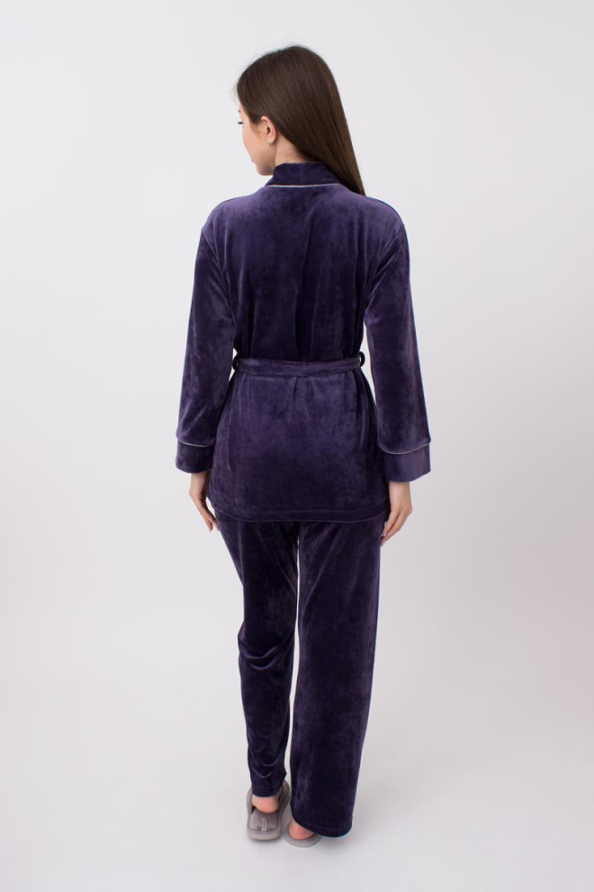 Жакет жіночий з поясом Soft winter 4501/080 Giulia (eggplant)