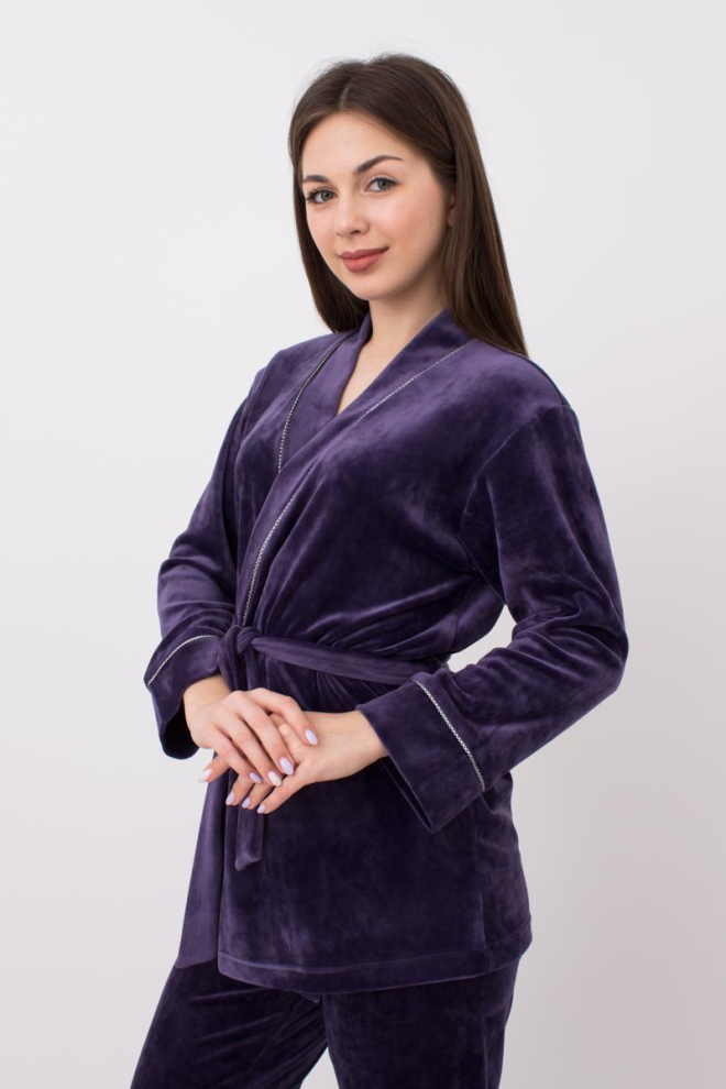 Жакет жіночий з поясом Soft winter 4501/080 Giulia (eggplant)