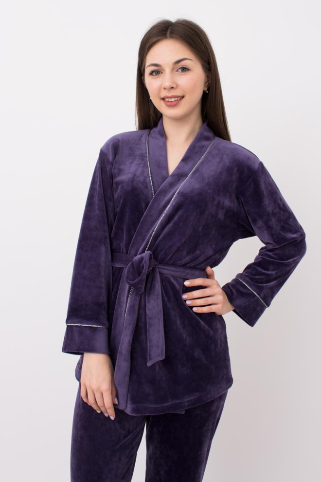 Жакет жіночий з поясом Soft winter 4501/080 Giulia (eggplant)