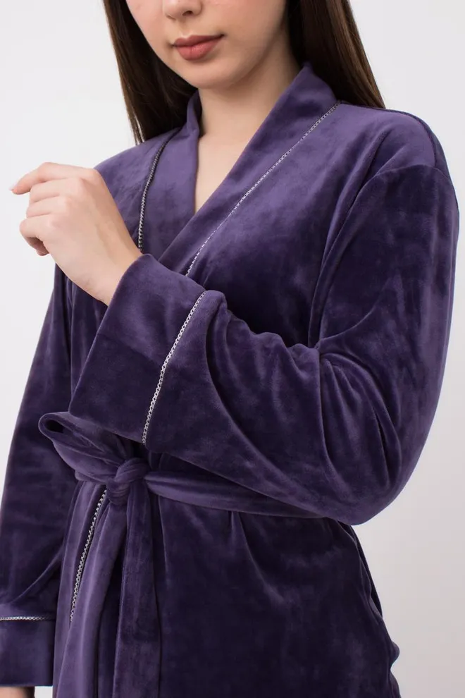 Жакет женский с поясом Soft winter 4501/080 Giulia (eggplant)