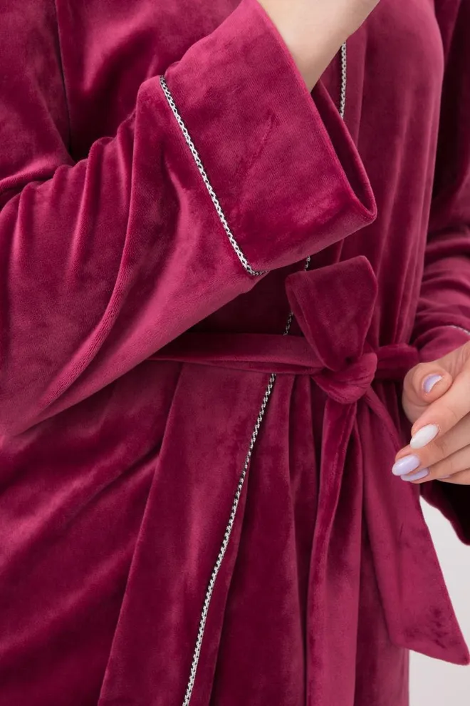 Жакет женский с поясом Soft winter 4501/080 Giulia (burgundi)