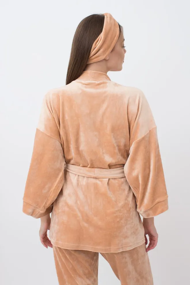 Жакет женский с поясом Soft winter 4502/080 Giulia (latte)