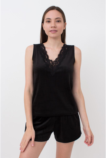 Піжама жіноча тепла з шортами SOFT WINTER 6037/081 Giulia (black), чорний