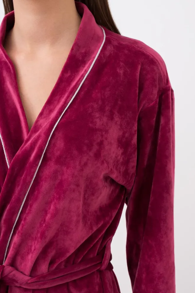 Xалат під пояс SOFT WINTER 7320/080 Giulia (burgundi), бордовий