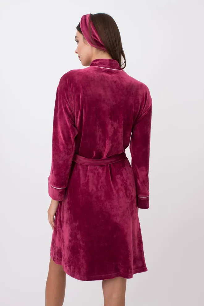 Xалат під пояс SOFT WINTER 7320/080 Giulia (burgundi), бордовий