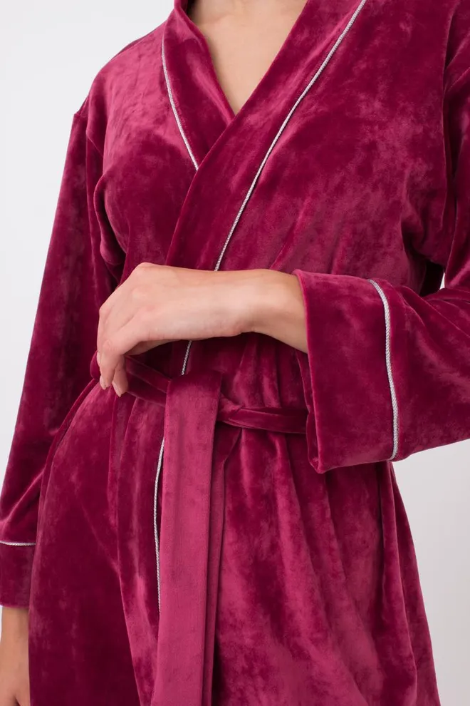 Xалат під пояс SOFT WINTER 7320/080 Giulia (burgundi), бордовий