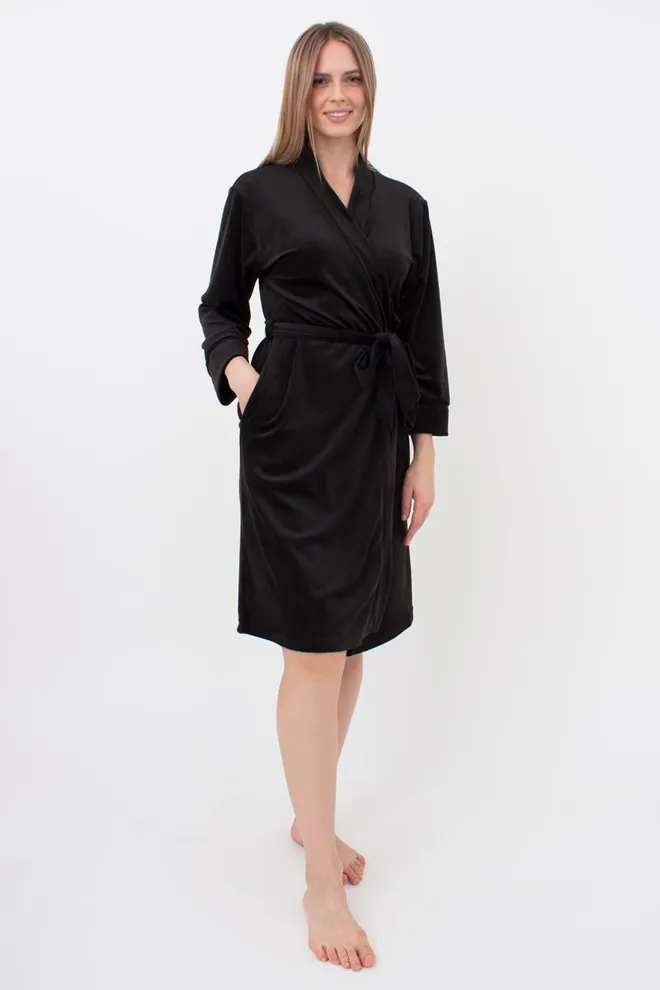 Халат теплый женский Soft winter 7331/080 Giulia (black)