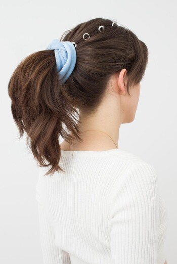 Резинка для волосся Soft winter elastik Giulia (blue)