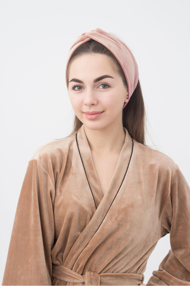 Пов'язка на голову Soft winter Giulia (powder)