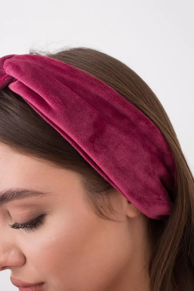 Пов'язка на голову Soft winter Giulia (burgundi)