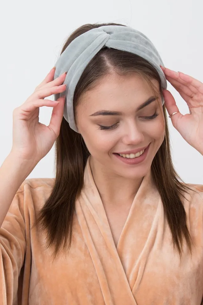 Пов'язка на голову Soft winter Giulia (grey)