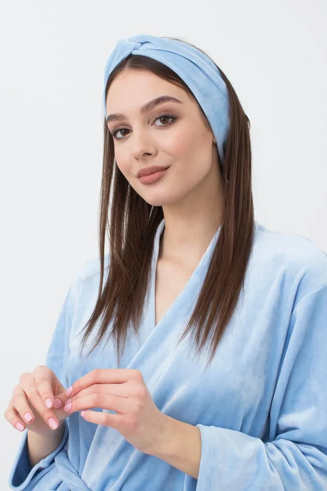 Повязка на голову Soft winter Giulia (blue)