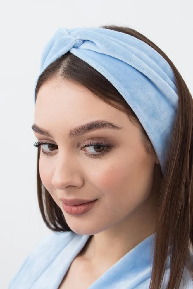 Повязка на голову Soft winter Giulia (blue)