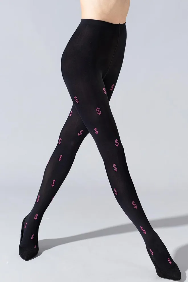 Колготки з малюнком Splash 70 den model 1 Giulia (nero/pink)