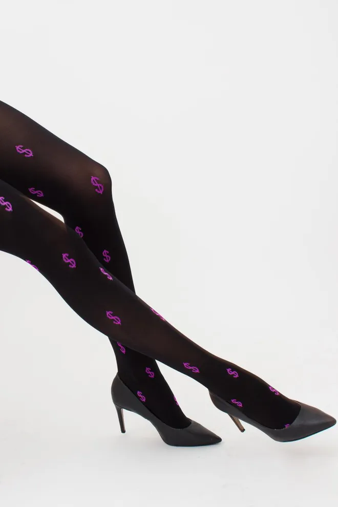 Колготки з малюнком Splash 70 den model 1 Giulia (nero/pink)