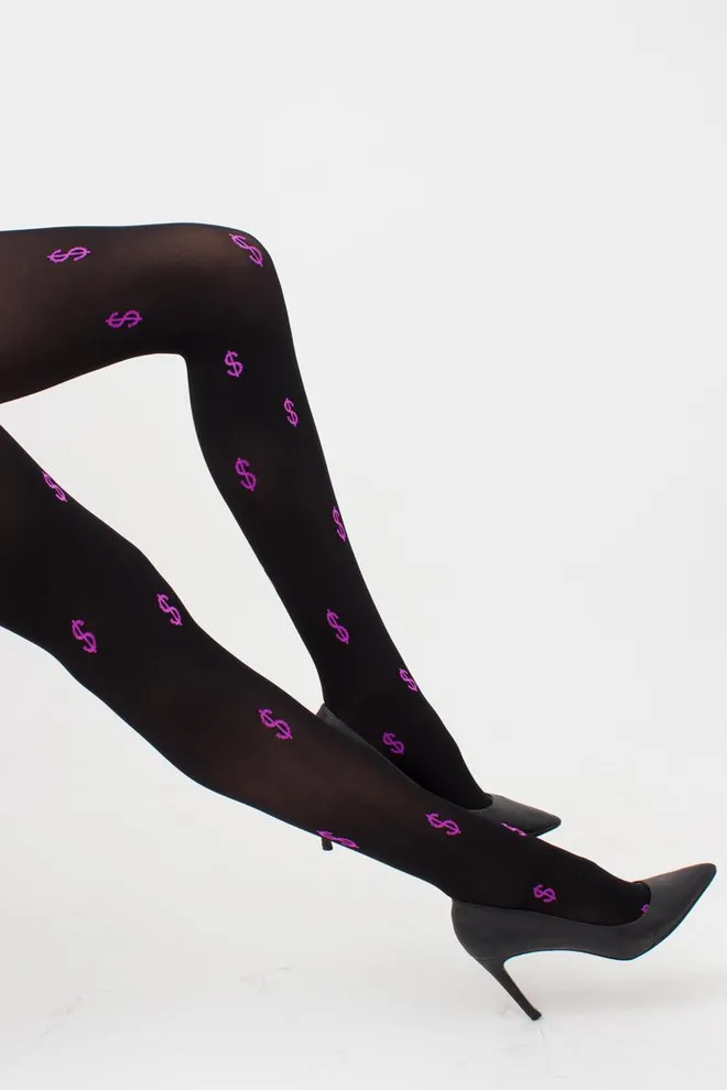 Колготки з малюнком Splash 70 den model 1 Giulia (nero/pink)