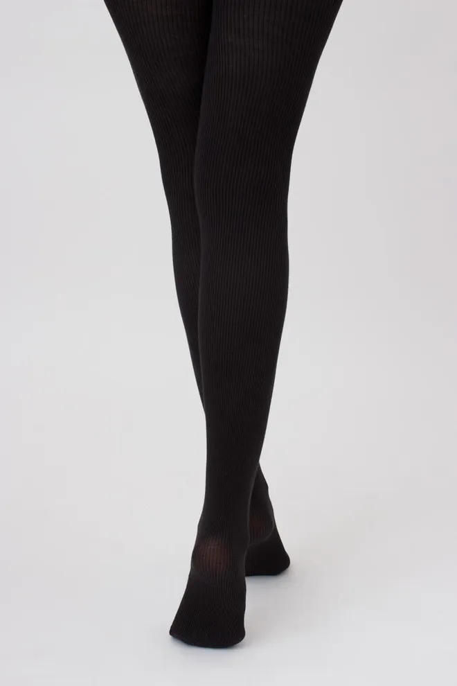 Колготки теплі з візерунком Split 180 den model 1 Giulia (pirate black)