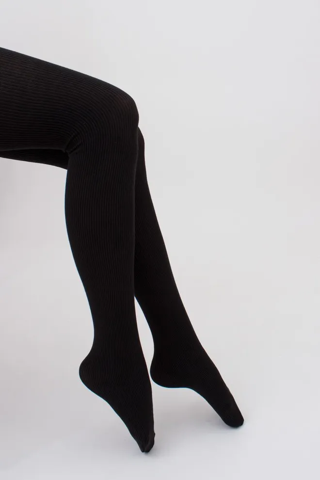 Колготки теплі з візерунком Split 180 den model 1 Giulia (pirate black)