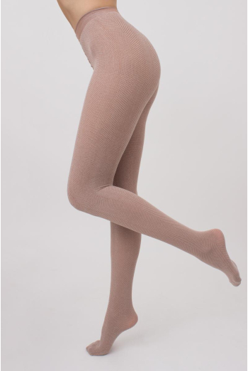 Колготки теплі з візерунком Split 180 den model 2 Giulia (moonlight), бежевий Колготки теплі з візерунком Split 180 den model 2 Giulia (moonlight), бежевий