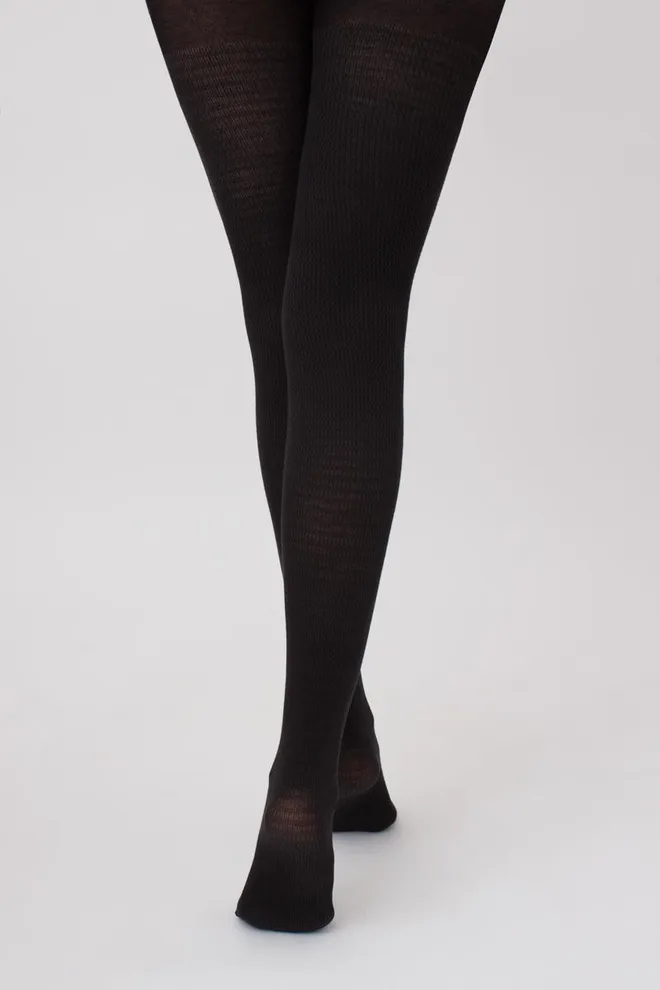 Колготки теплые с узором Split 180 den model 4 Giulia (pirate black)