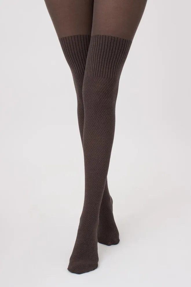 Колготки теплые с узором Split 180 den model 5 Giulia (haze)