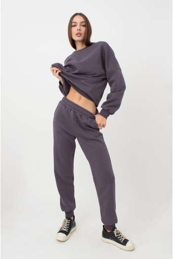 Женские спортивные штаны хлопковые на флисе Sport Style 4305/170 (grey) Женские спортивные штаны хлопковые на флисе Sport Style 4305/170 (grey)
