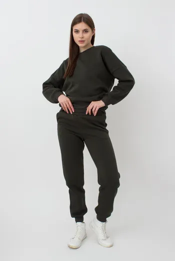 Женские спортивные штаны хлопковые на флисе Sport Style 4305/170 (khaki) Женские спортивные штаны хлопковые на флисе Sport Style 4305/170 (khaki)