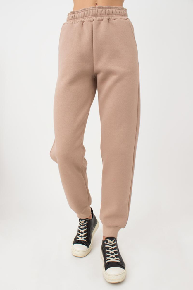 Женские спортивные штаны хлопковые на флисе Sport Style 4305/170 (beige) Женские спортивные штаны хлопковые на флисе Sport Style 4305/170 (beige)