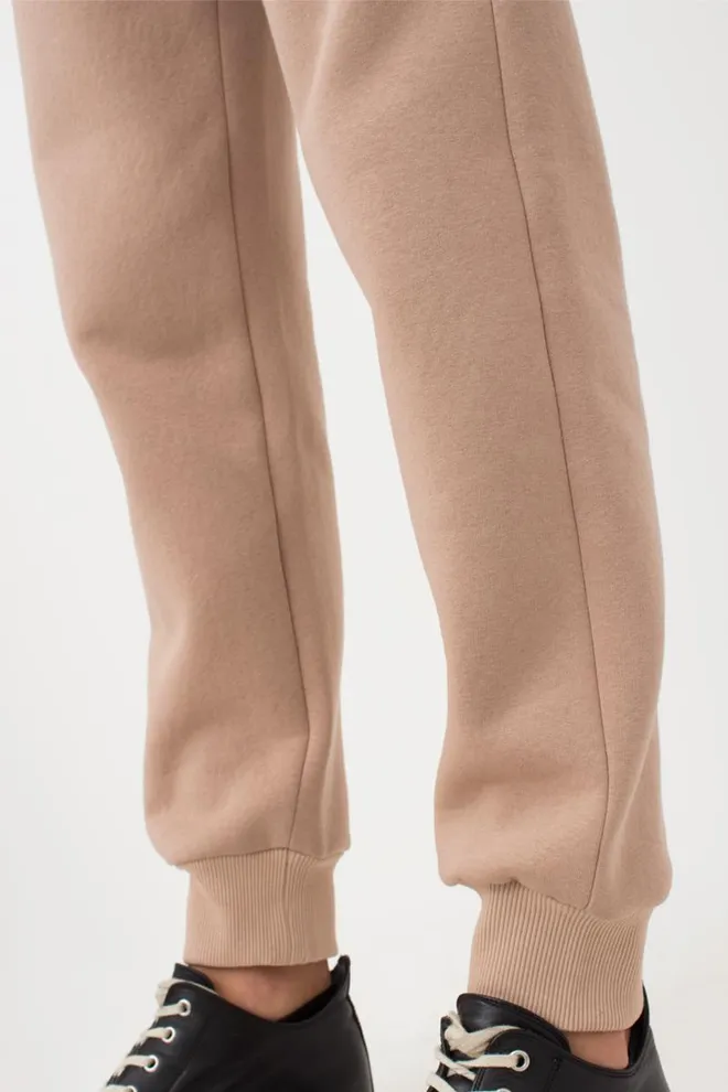Женские спортивные штаны хлопковые на флисе Sport Style 4305/170 (beige)