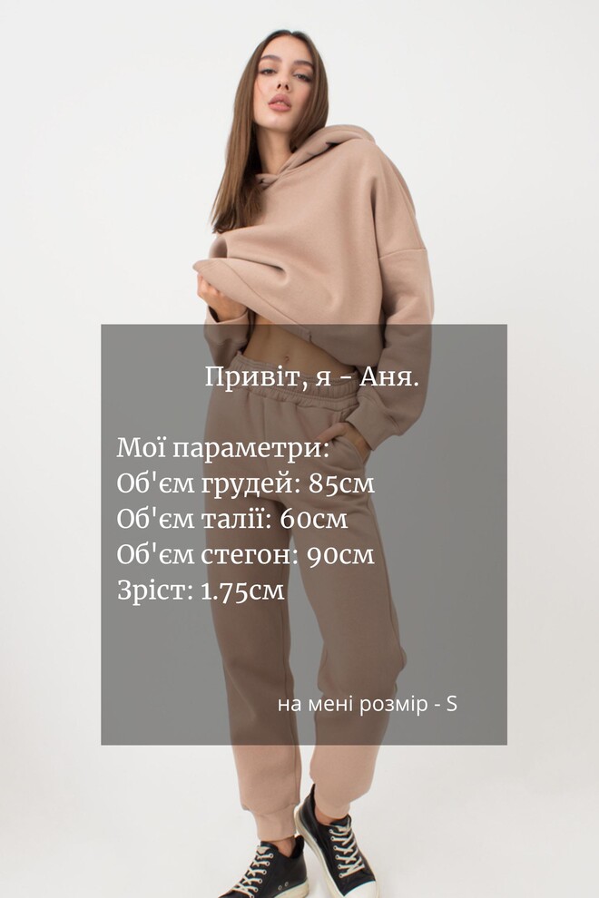 Жіночі спортивні штани бавовняні на флісі Sport Style 4305/170 (beige)