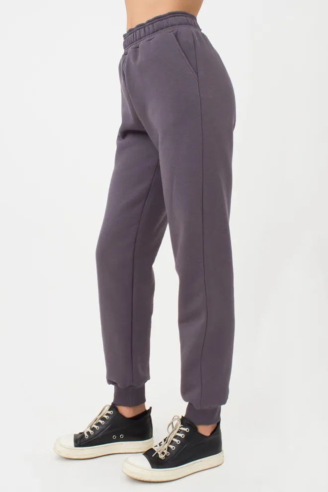 Женские спортивные штаны хлопковые на флисе Sport Style 4305/170 (grey)