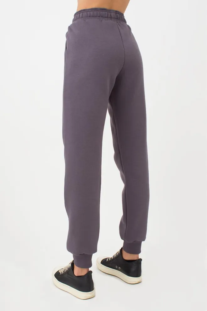 Женские спортивные штаны хлопковые на флисе Sport Style 4305/170 (grey)