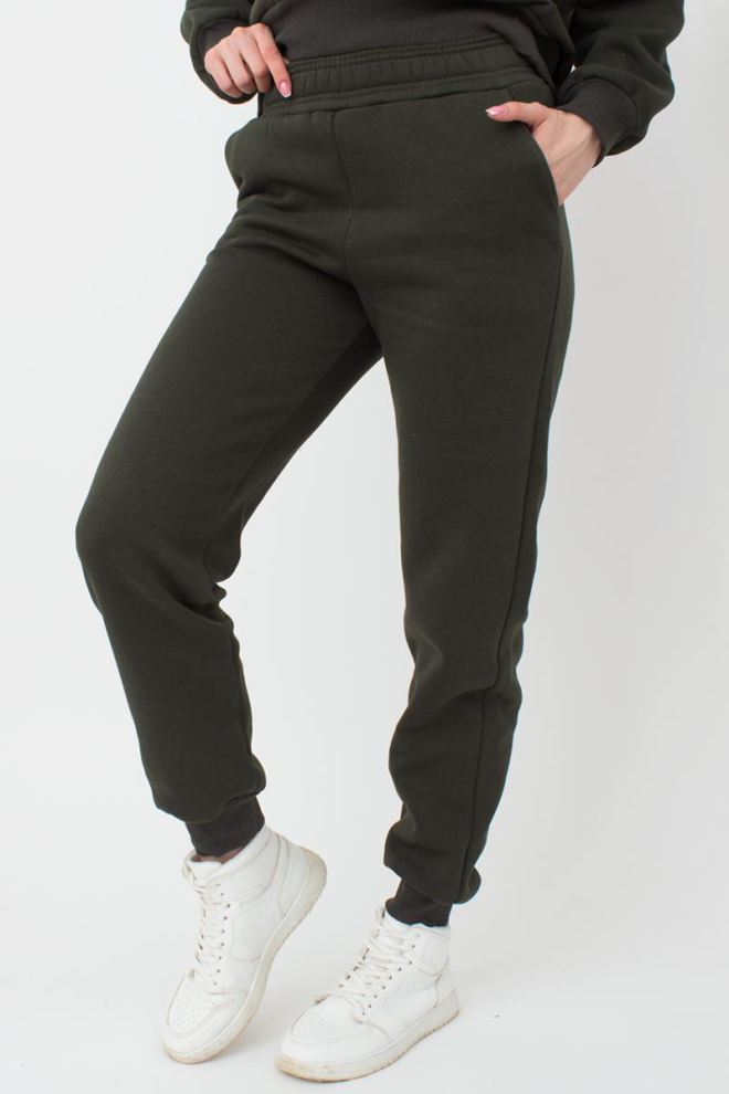 Жіночі спортивні штани бавовняні на флісі Sport Style 4305/170 (khaki) Жіночі спортивні штани бавовняні на флісі Sport Style 4305/170 (khaki)