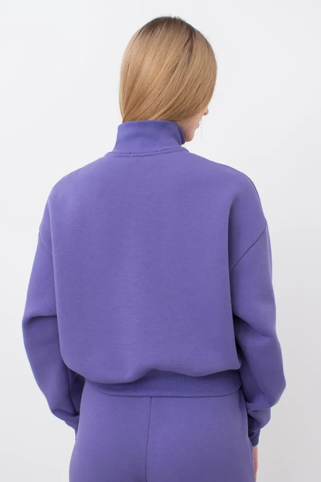 Свитшот на молнии укороченный SPORT STYLE 4416/170 Giulia (plum), фиолетовый