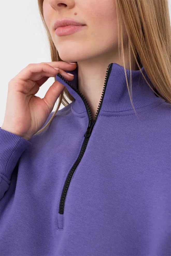 Свитшот на молнии укороченный SPORT STYLE 4416/170 Giulia (plum), фиолетовый