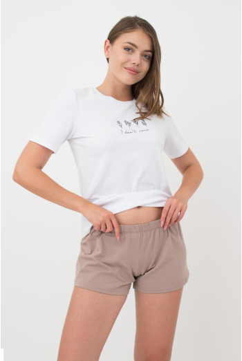 Женские хлопковые шорты Spring flowers 4207/010 Giulia (mokko) Женские хлопковые шорты Spring flowers 4207/010 Giulia (mokko)