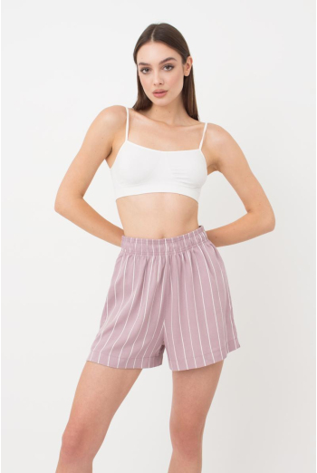 Жіночі бавовняні шорти Spring flowers 4212/040 Giulia (pink/stripe)