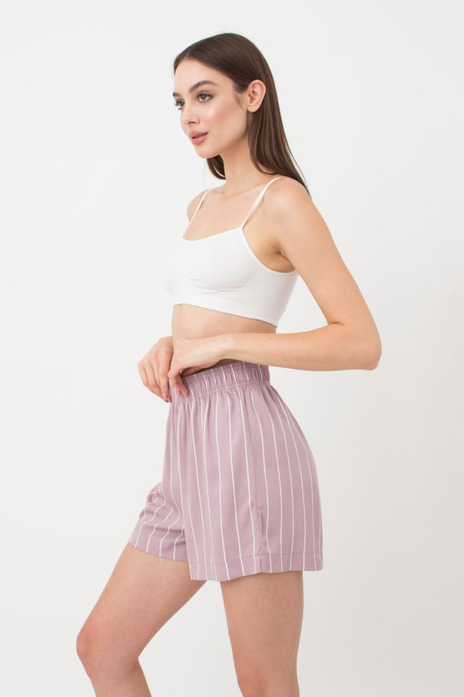 Жіночі бавовняні шорти Spring flowers 4212/040 Giulia (pink/stripe)
