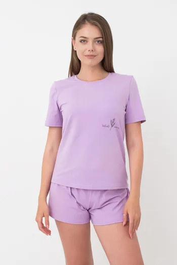 Жіноча футболка з принтом Spring flowers 4802/010 Giulia (lilac)