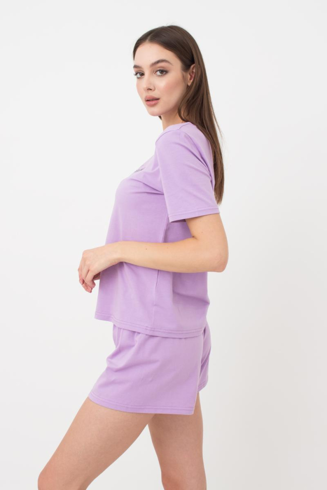 Жіноча бавовняна піжама Spring flowers 6122/010 Giulia (lilac)