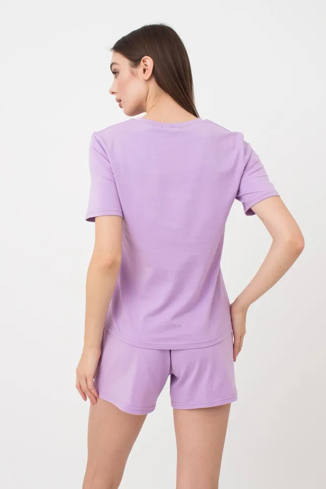 Женская хлопковая пижама Spring flowers 6122/010 Giulia (lilac)