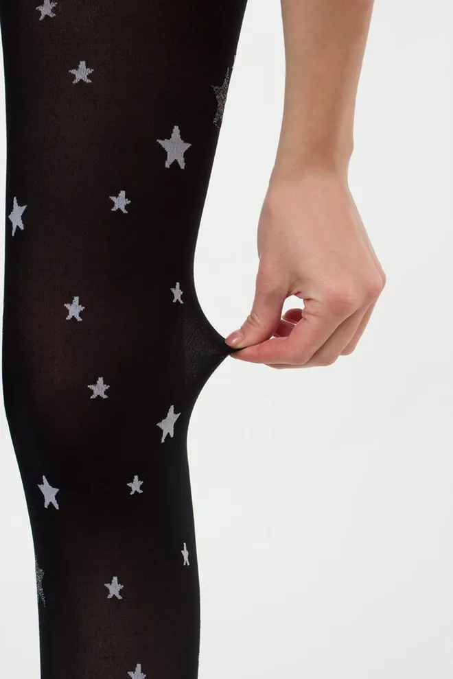 Колготки з люрексом і написом Star Tights 60 den Giulia (black)