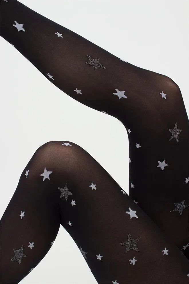 Колготки з люрексом і написом Star Tights 60 den Giulia (black)