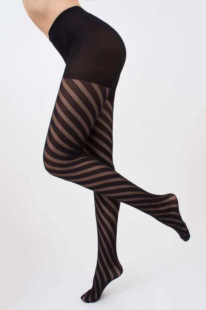 Колготки с геометрическим рисунком Stella 40 den model 4 Giulia (nero)